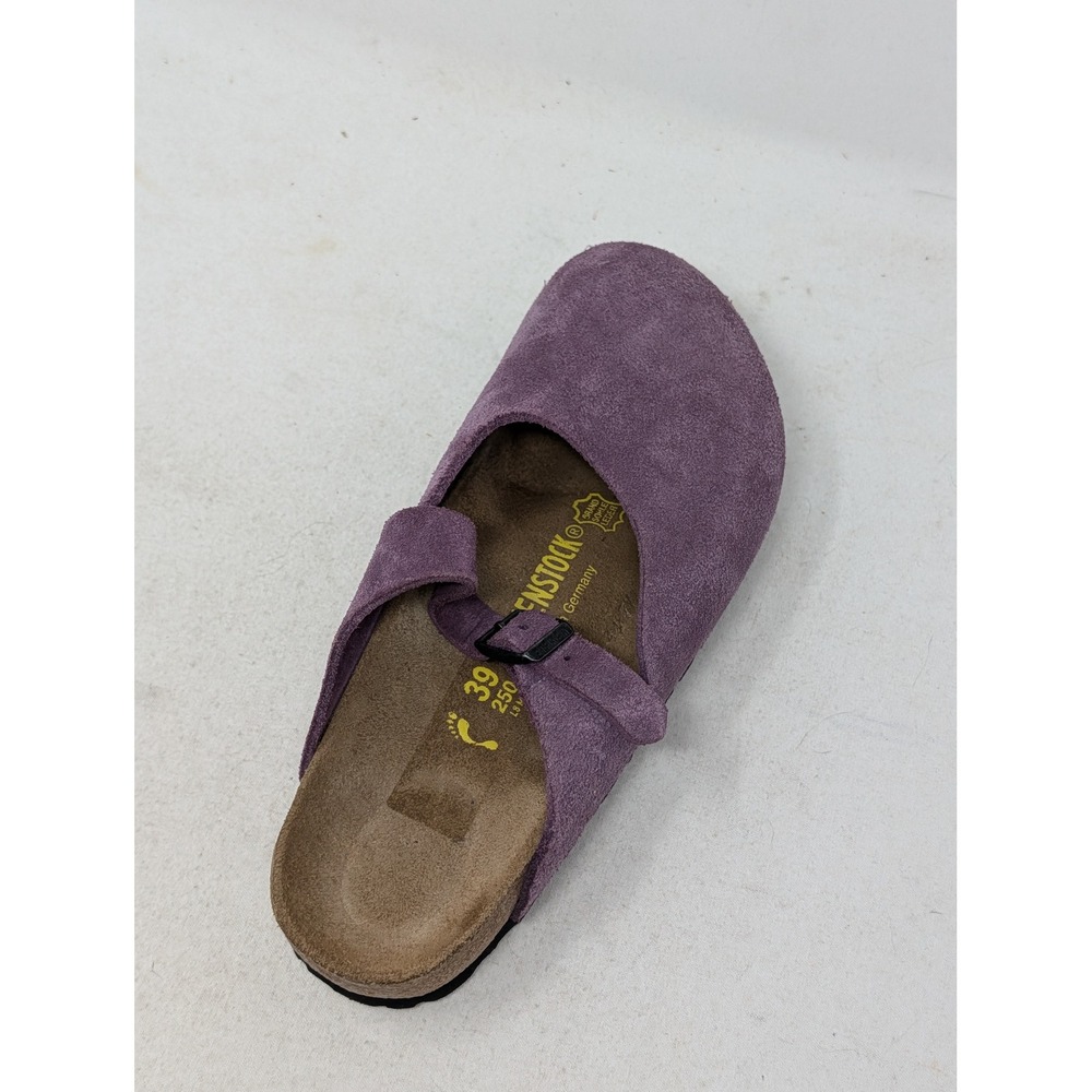 Birkenstock London Purple Suede Closed Toe Clogs Shoes Womens 39 L8 M6 - Picture 12 of 13